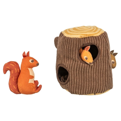 Ceppo d'albero Trixie con scoiattolo