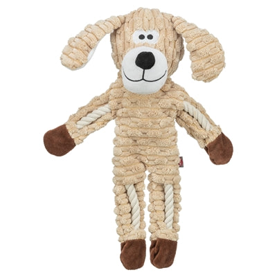 Trixie peluche de perro con cuerda arena