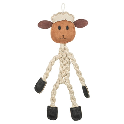 Corda di pecora Trixie con pelle marrone