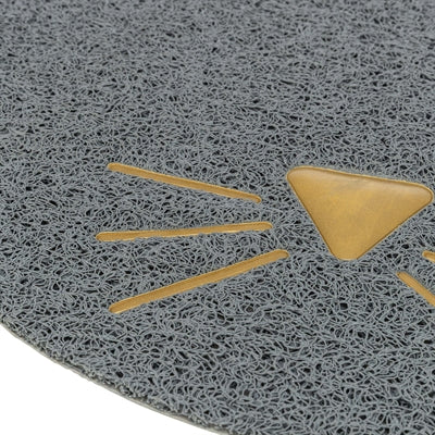 Trixie kattenbakmat kattenkop pvc lichtgrijs