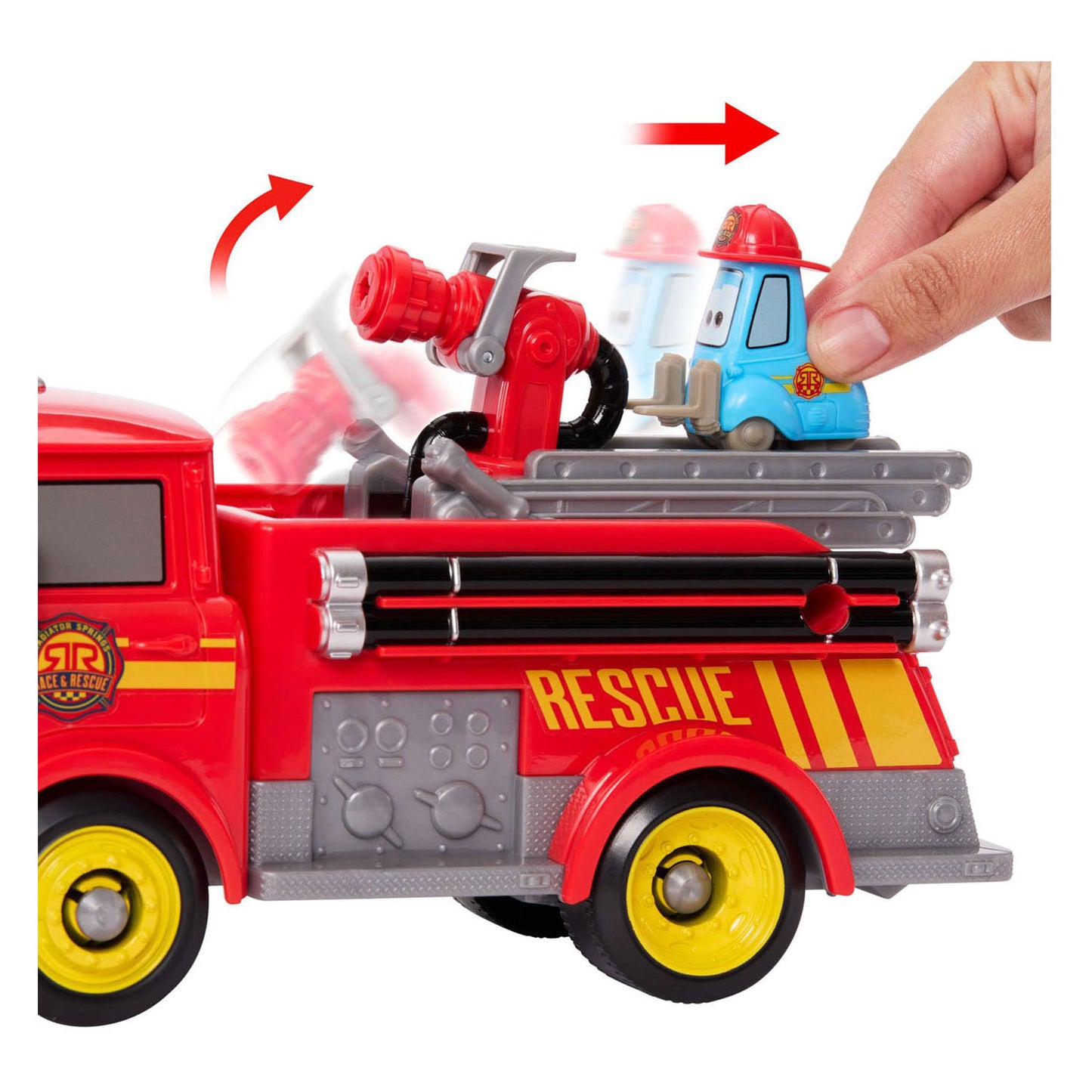 Mattel Disney e Pixar Cars Radiator Springs Racing and Rescue - Vigili del Fuoco - Set da gioco Rosso e Guido