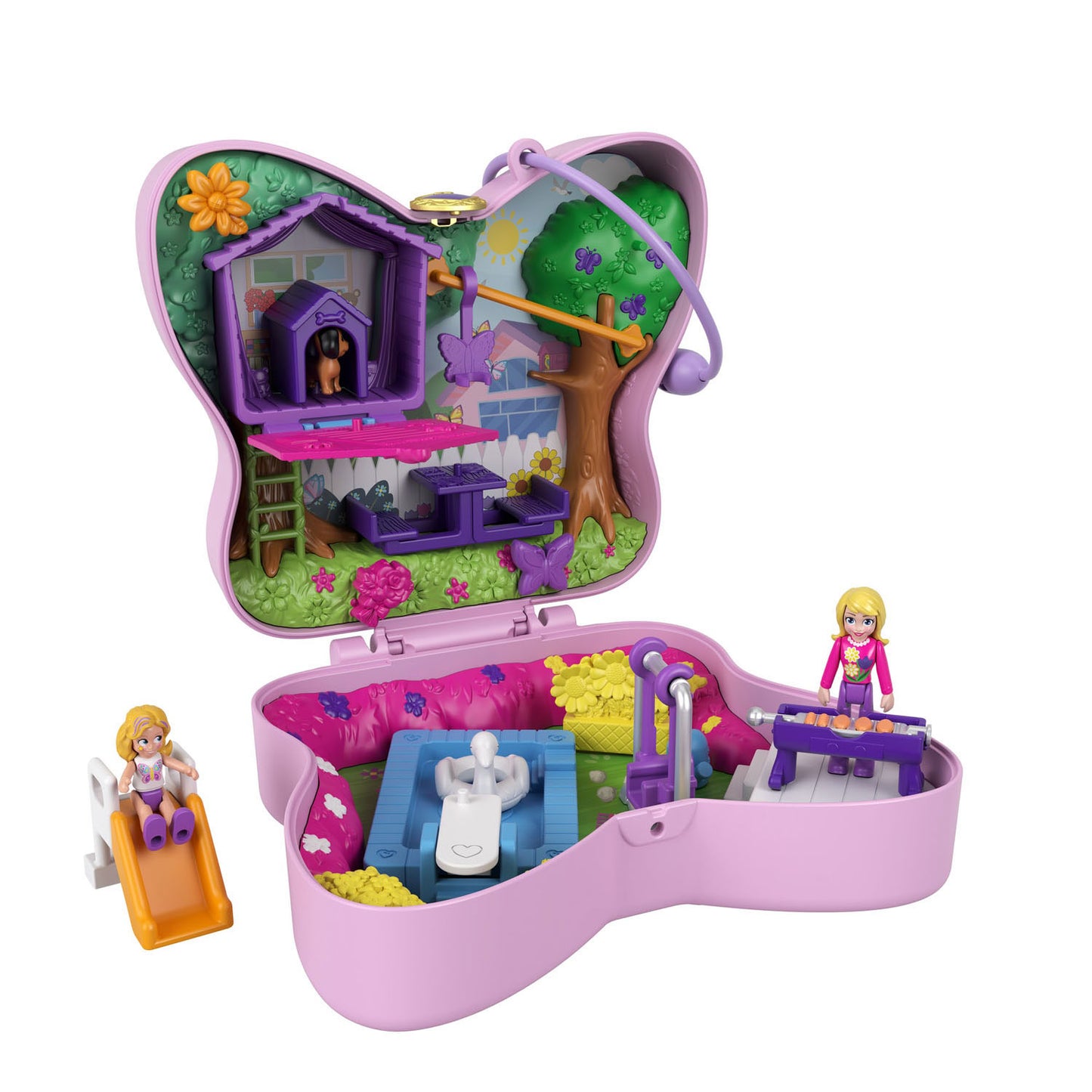 Mattel Polly Pocket Bockil Butterfly Garden Compact