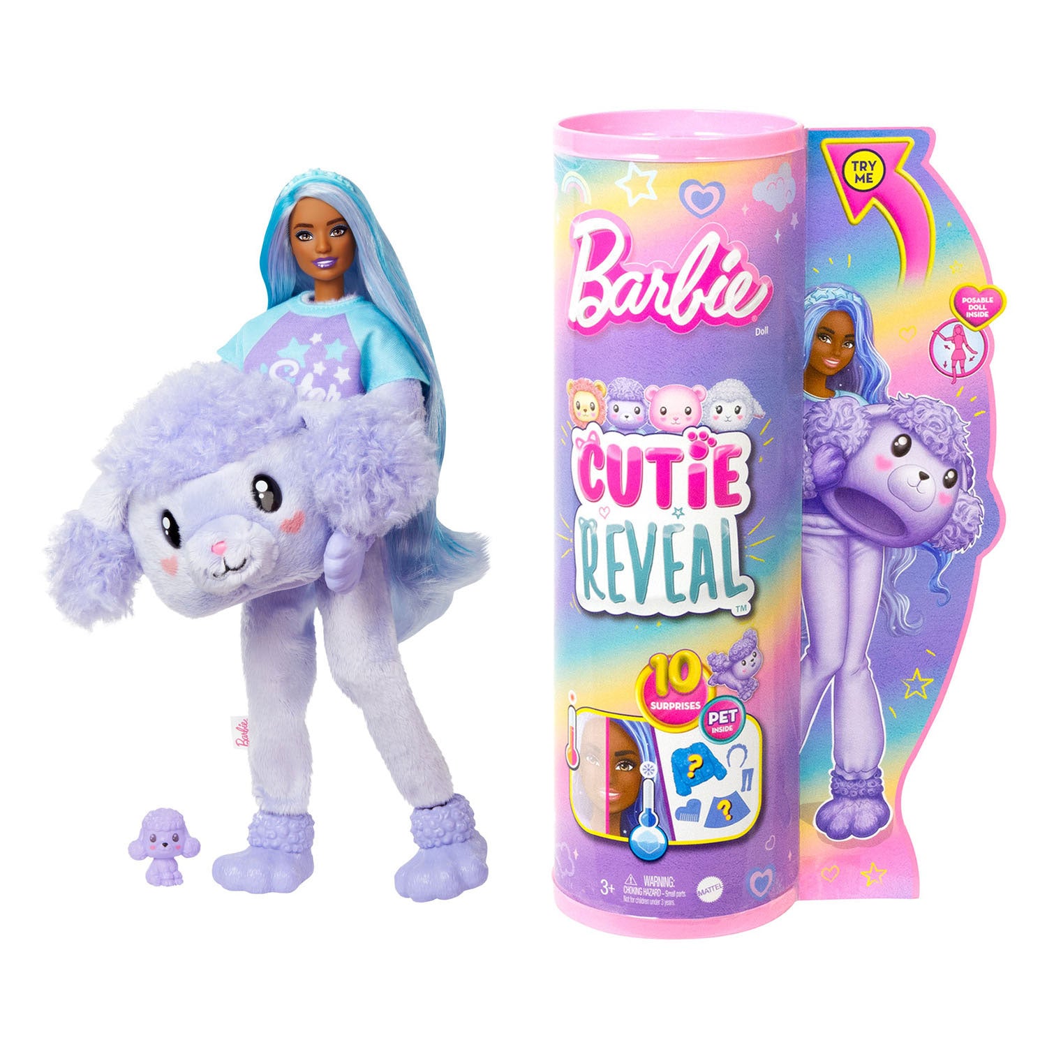 Barbie Coffret Cutie Reveal Avec Poupée Articulée Cheveux Noirs Mèches Barbie Coffret Cutie Reveal Avec Poupée Articulée Cheveux Noirs Mèches