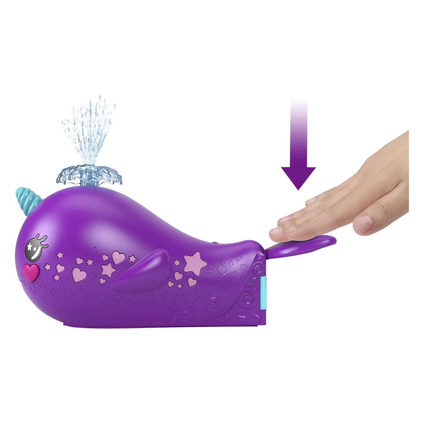 Mattel Polly Pocket Avontuur in de Fonkelgrot Narwalavontuur Boot Speelset
