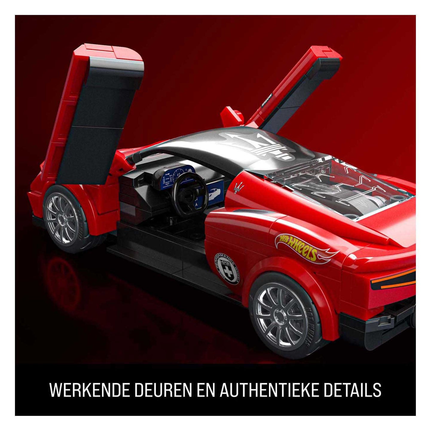 Mattel brick shop hot wheels speed serie - maserati mc20 - bouwspeelgoed - 250 onderdelen