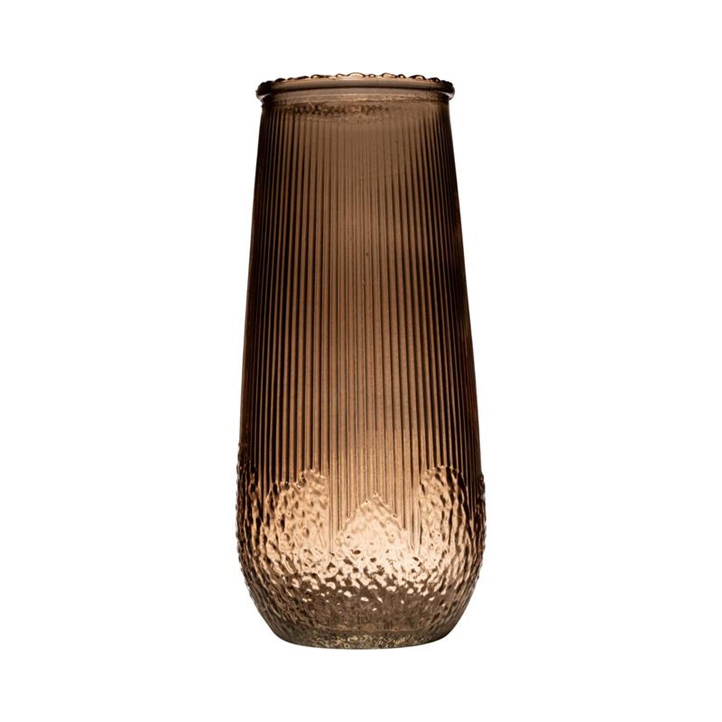 Hakbijl jarrón namsos de vidrio beige ø9xh20cm