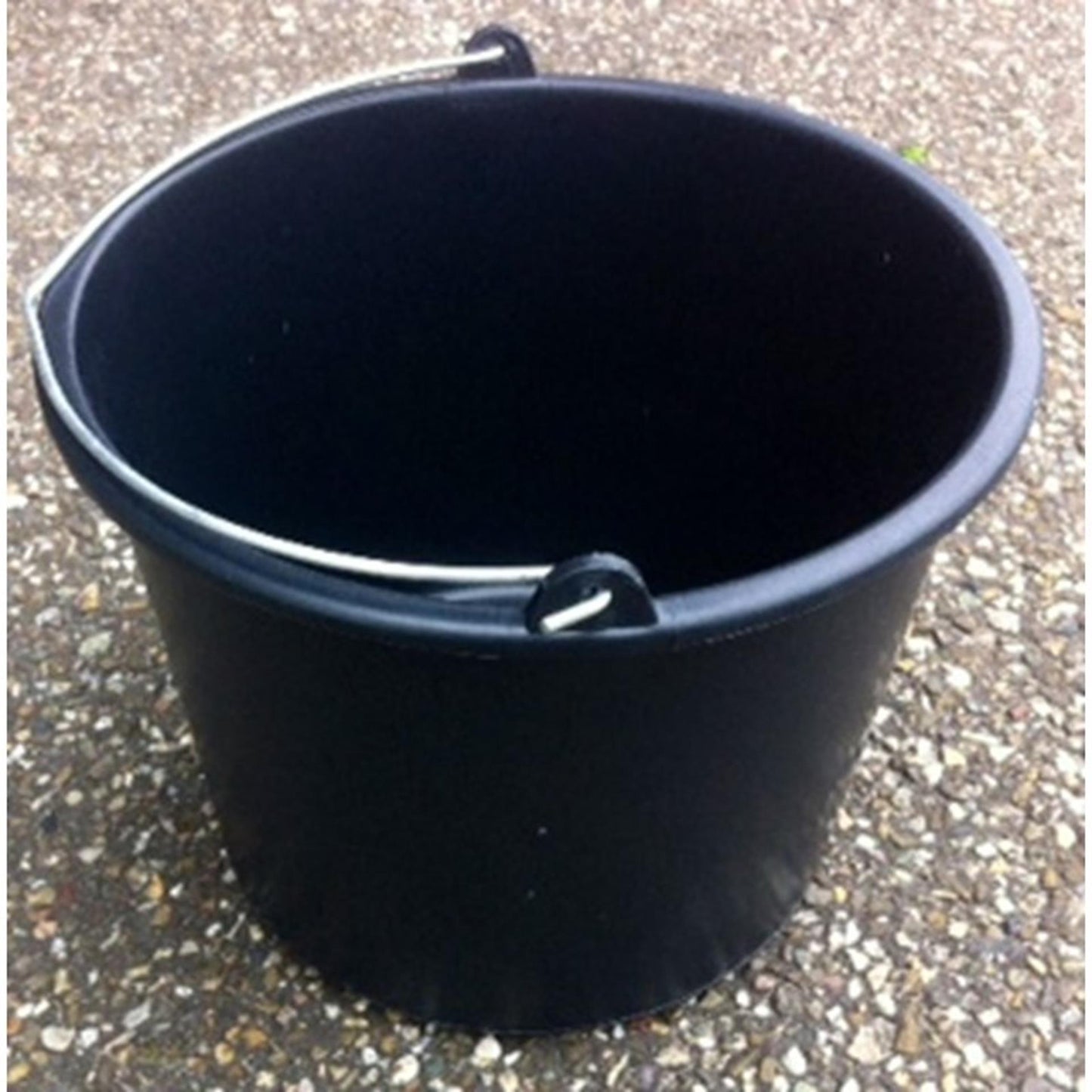 Secchio da costruzione in plastica nera da 12 l