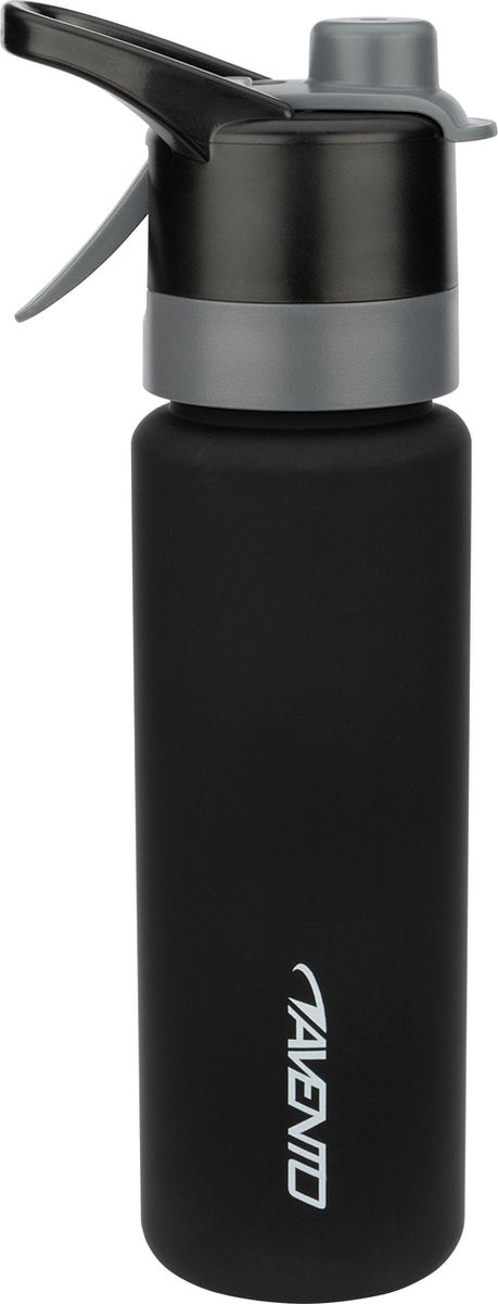Borraccia spray Avento - 0,7 litri - nero grigio