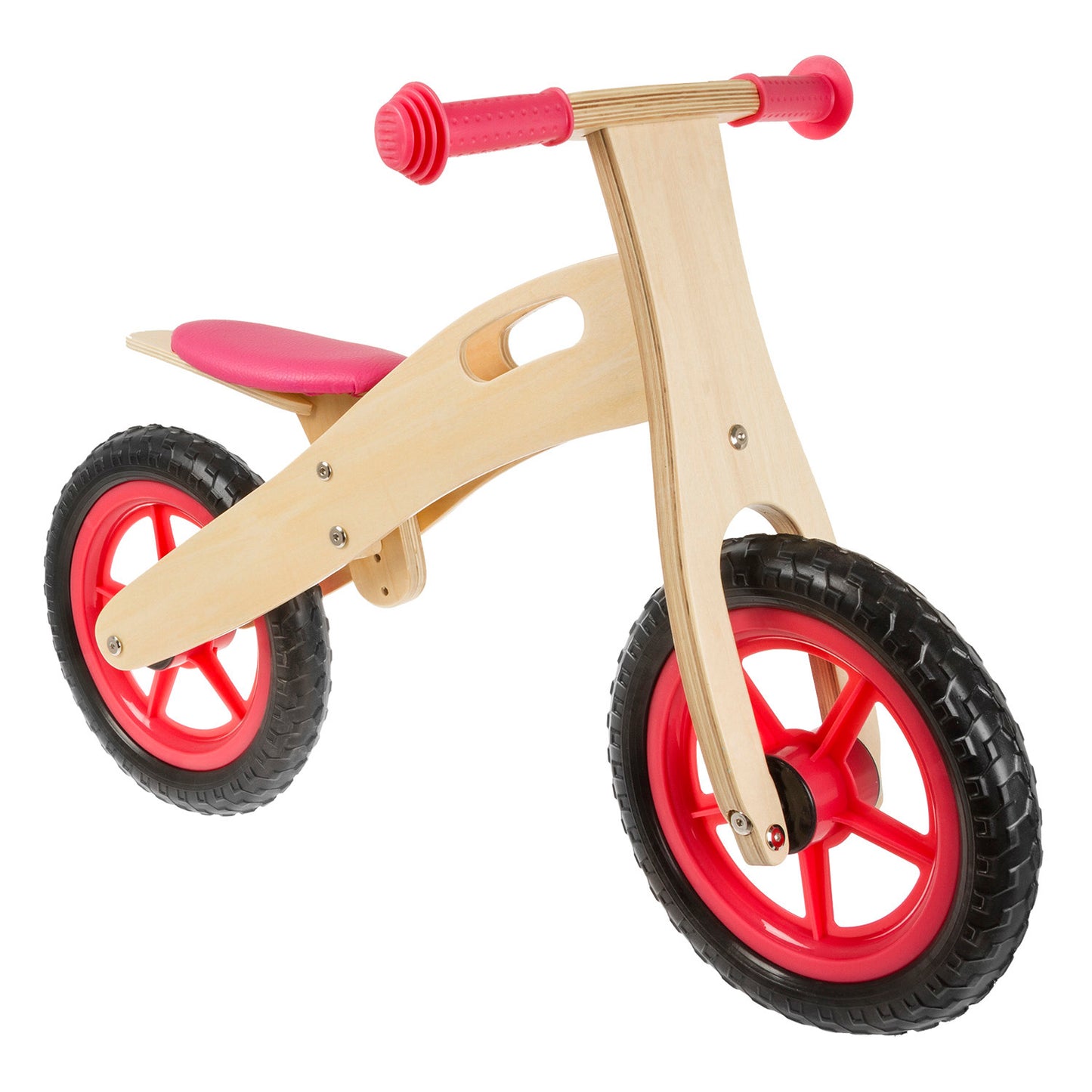 Msg Bola de madera Bicicleta con madera Hrep 12 pulgadas Rojo