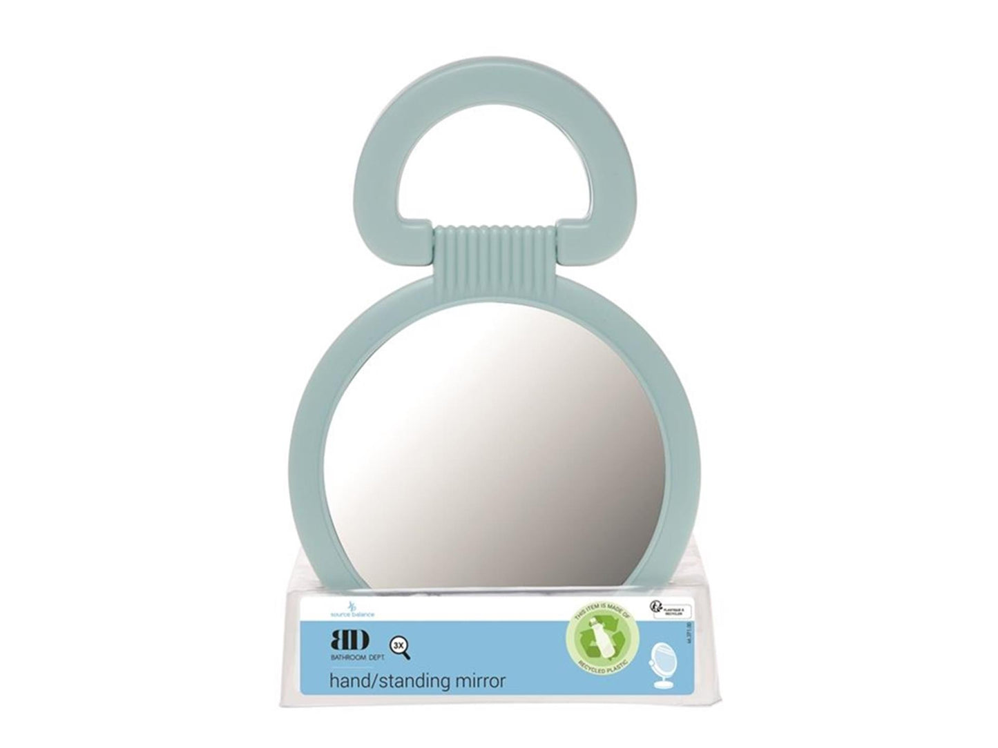 Specchio regolabile manualmente in plastica 23xø15,5 cm