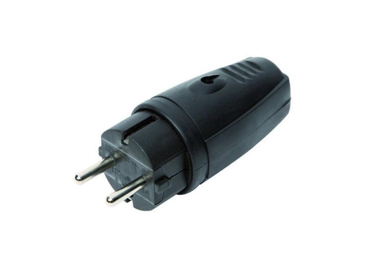 Rubber plug edge pin-earth