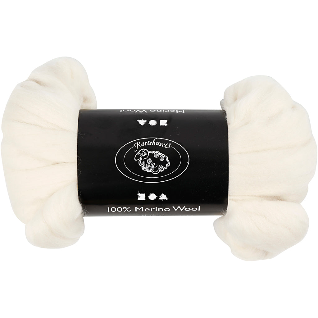 Creativ company lana merino, grosor 21 my, blanquecino, 100 gr 1 caja