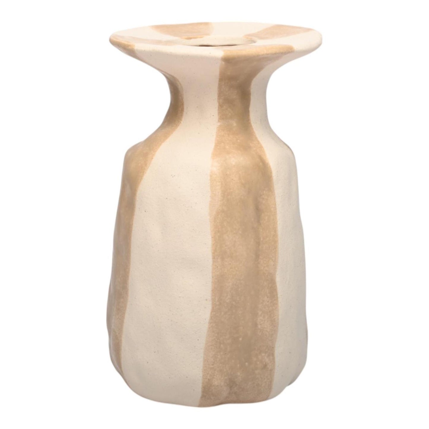 Mansion atmósfera jarrón larisa blanco crema 15,3x15,3x26cm