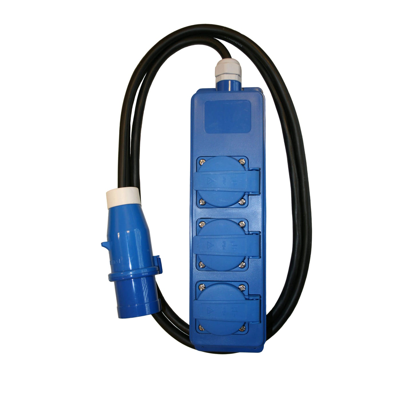 Regleta triple CEE Schuko de 3 vías con cable de 1,5 metros y enchufe CEE