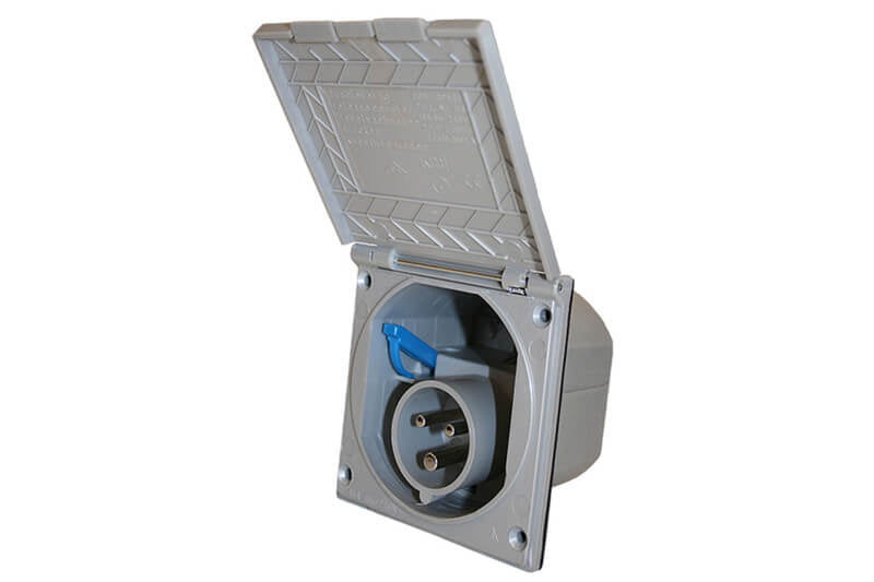 Tapa de cajas de entrada de línea estándar gris plata