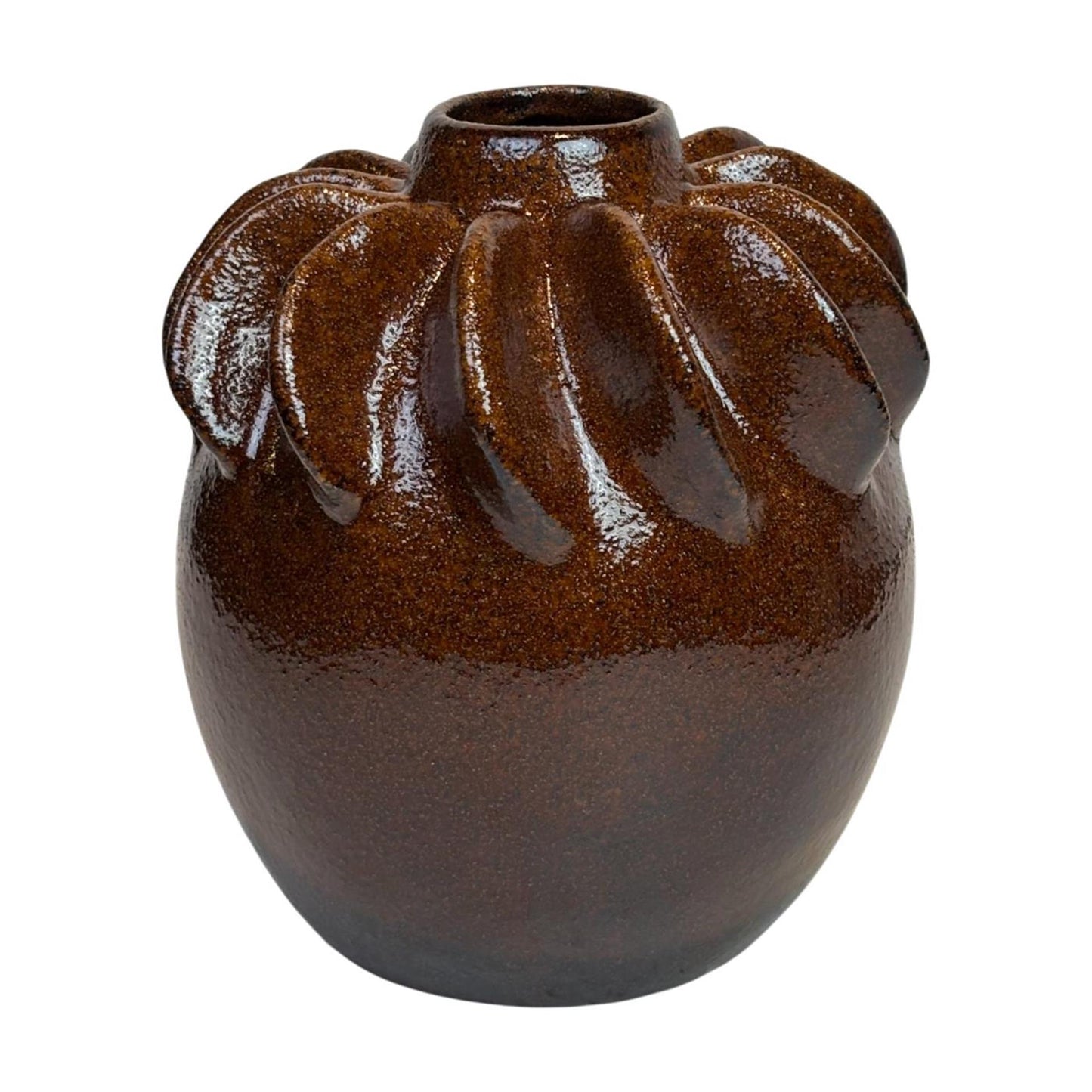 Jarrón atmósfera mansión kim marrón ã˜11,7x13,7cm