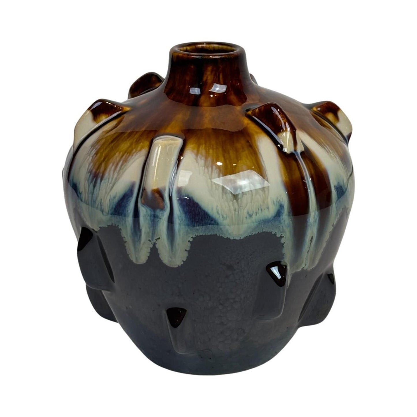 Vaso atmosfera signorile conte marrone 13,2x12,4x13,5 cm