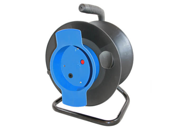 Kabelhaspel met thermische beveiliging voor maximaal 50 meter neopreen kabel 3x 1.5mm² - leeg