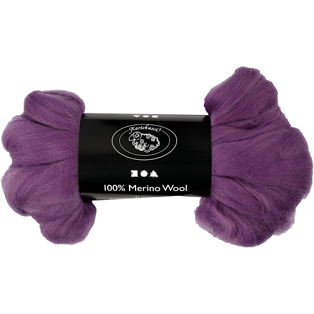 Lana merino Creative Company, spessore 21 my, viola, 100 gr 1 scatola
