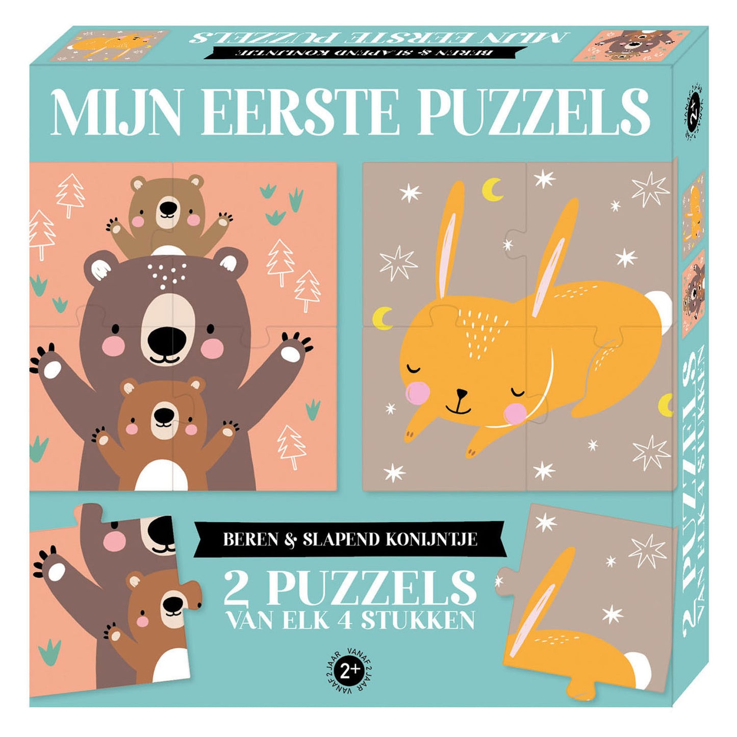 Miffy mis primeros rompecabezas - osos durmiendo ko, 2x4 piezas.