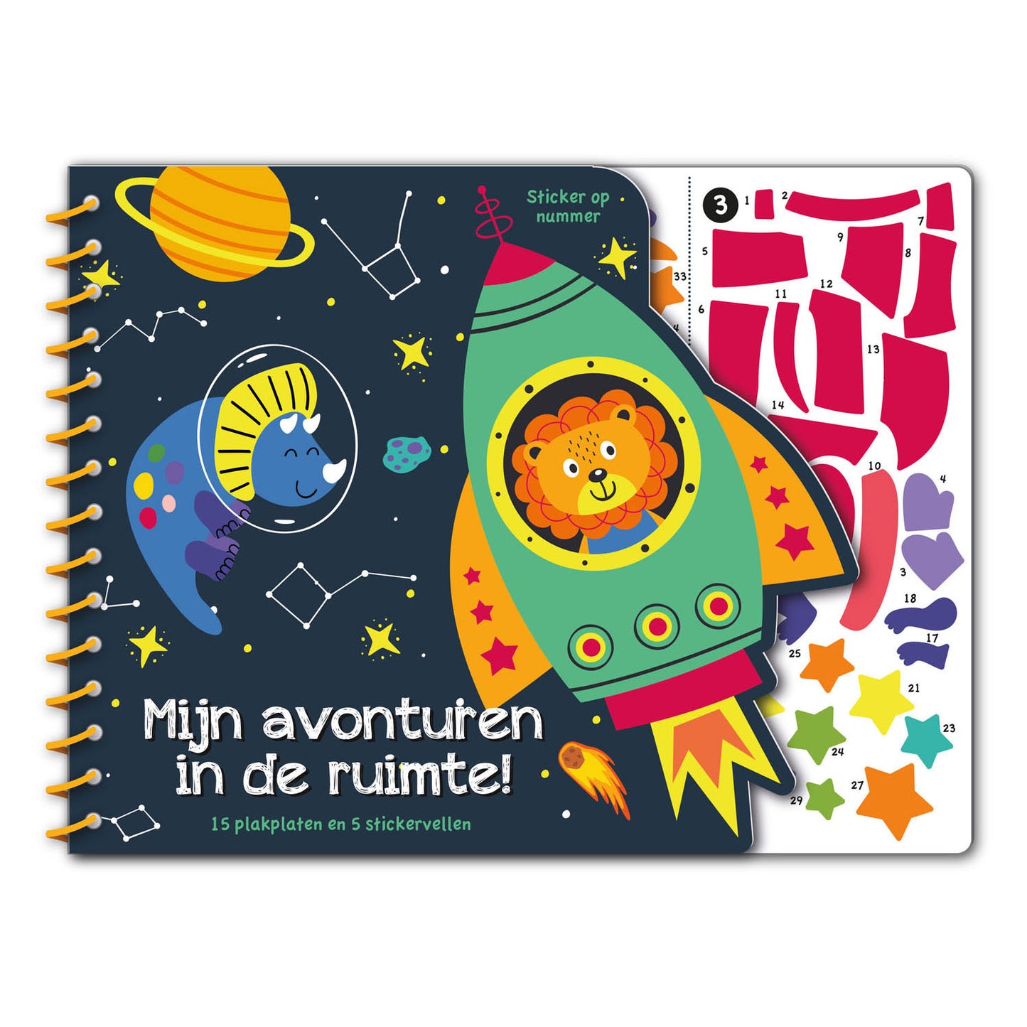 Pegatina por número - mis aventuras en el espacio