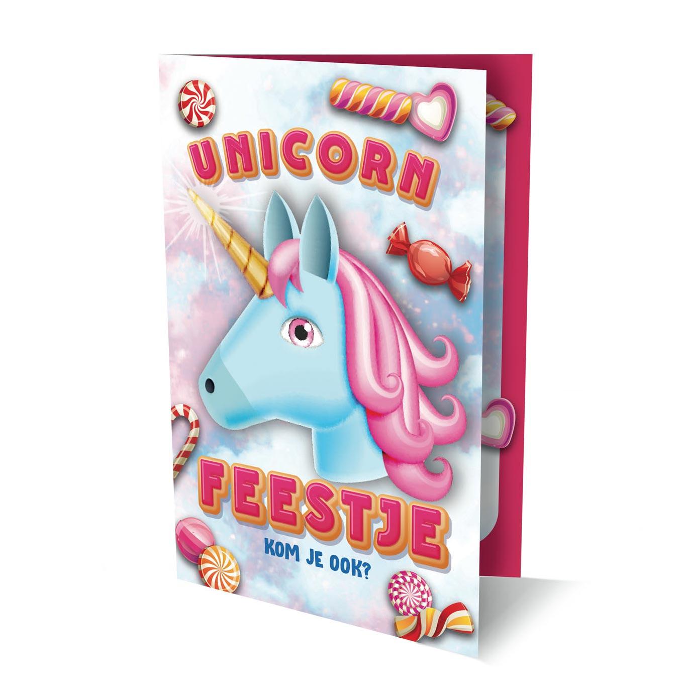 Invitaciones unicornio emoji, 6 uds.