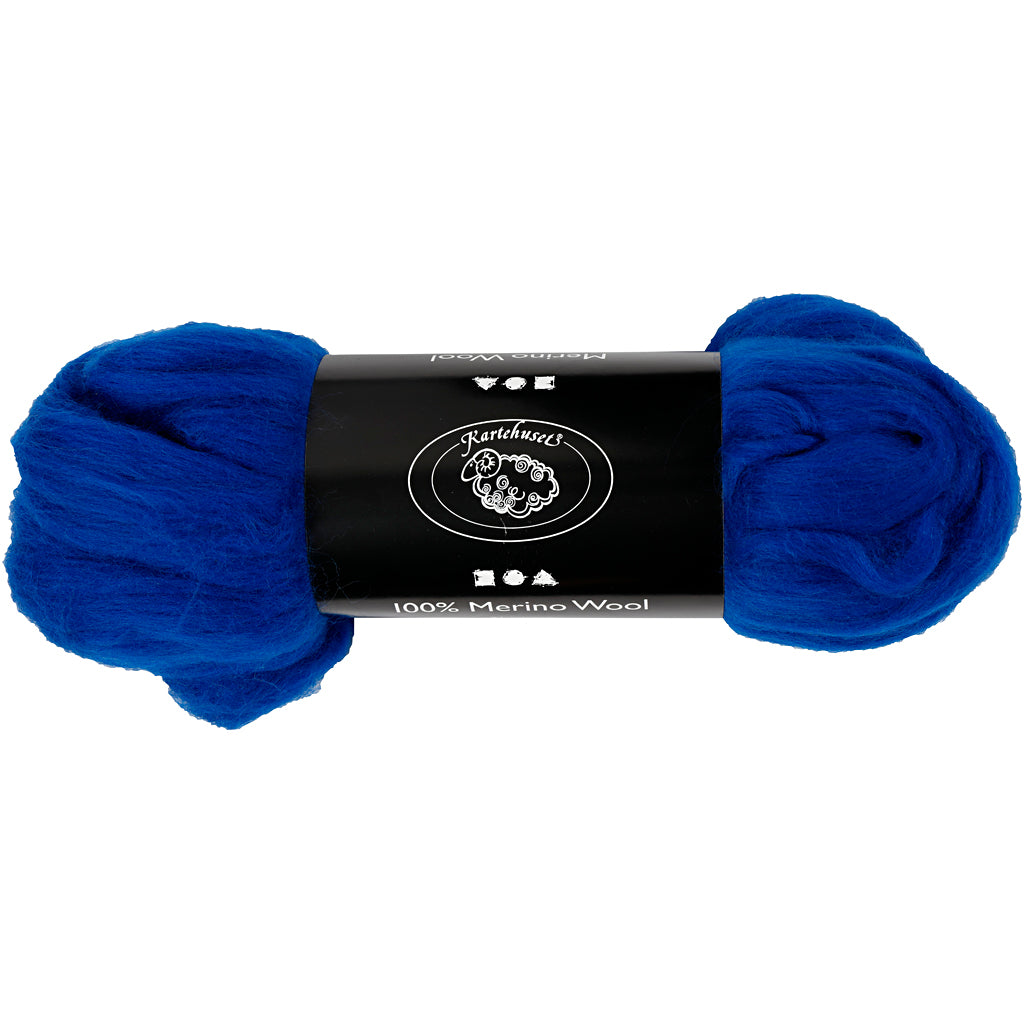 Lana merino Creative Company, spessore 21 my, blu reale, 100 gr 1 scatola