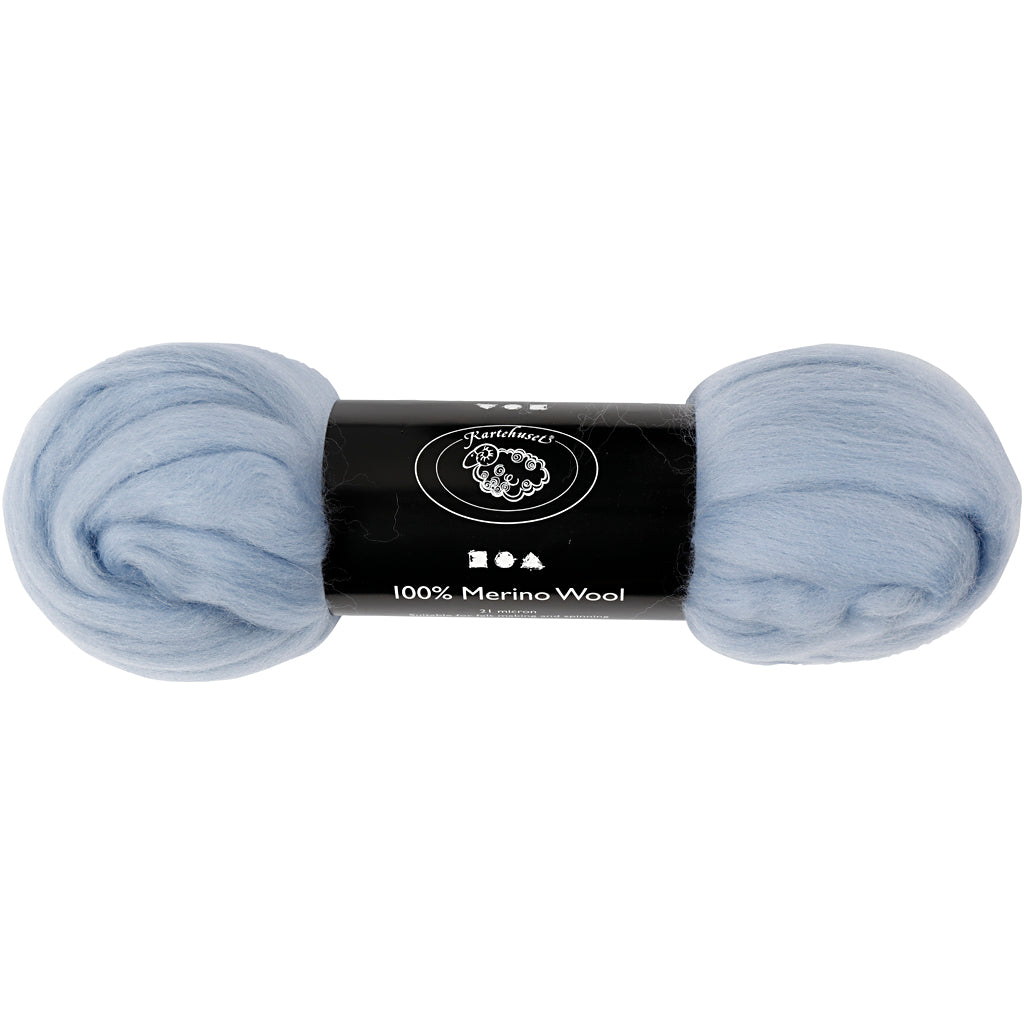 Lana merino Creative Company, spessore 21 my, blu ghiaccio, 100 gr 1 scatola