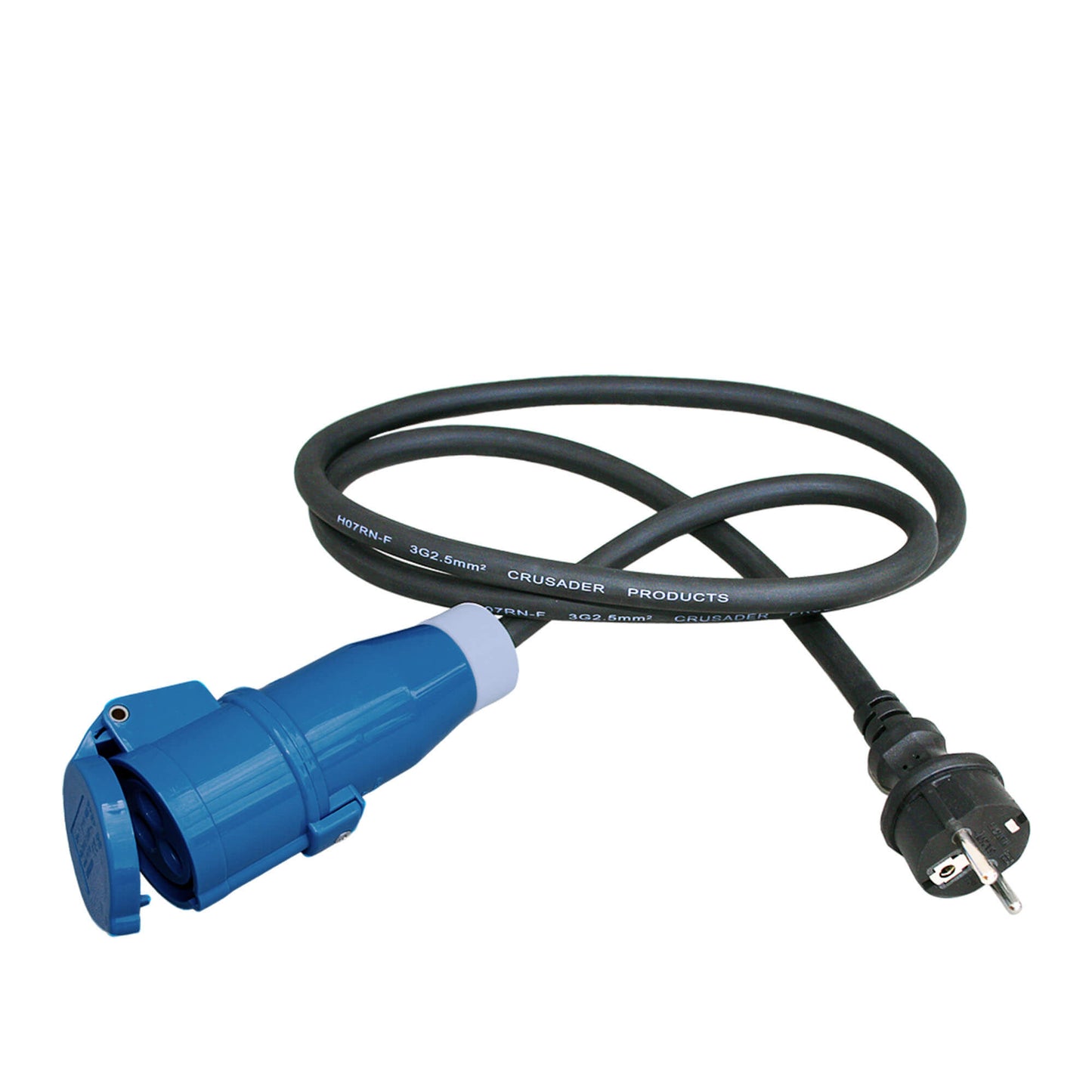 Adapterkabel 1.5 meter 3x 2.5mm² met schuko stekker en cee contrastekker - verpakt