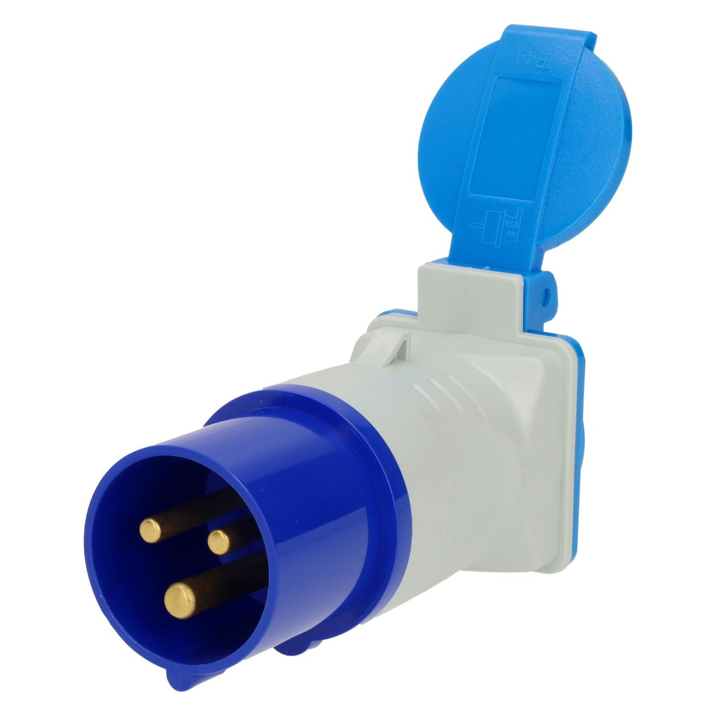 Adaptador enchufe CEE y toma francesa con pin de tierra