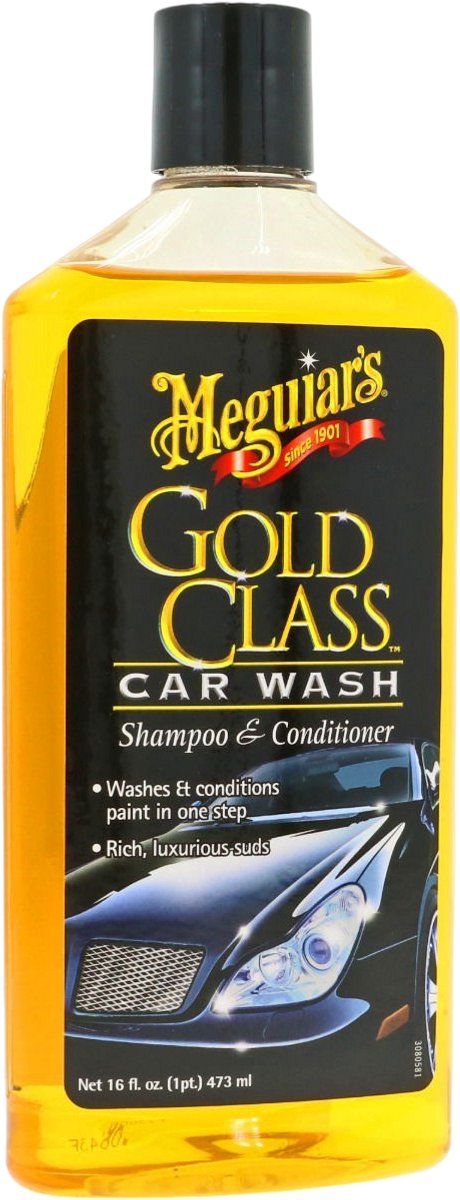 Meguiar's Meguiar's Gold Class Car Wash Shampoo Balsamo - 473ml - Shampoo per Auto di Lusso - Pulizia Profonda e Lucida