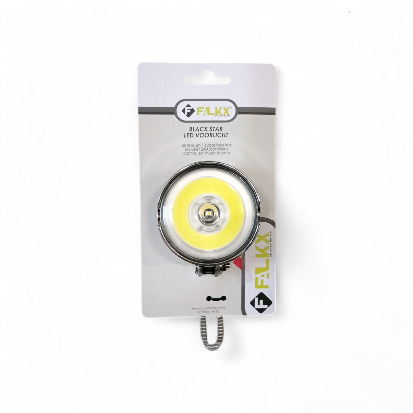 FALKX Faro LED. 20 LED piccoli e 1 LED super luminoso, batterie incluse (confezione pendente)