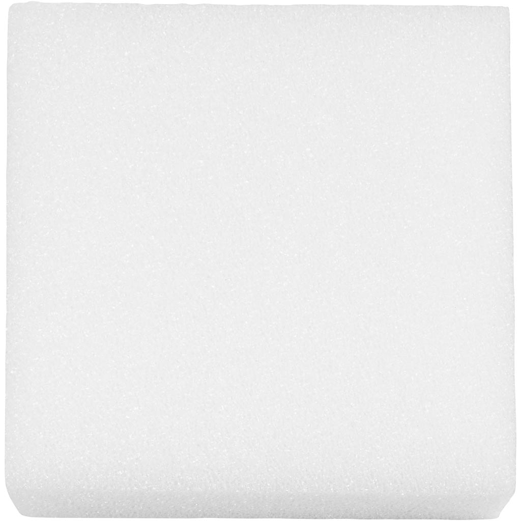 Bloque de espuma Creativ company para fieltrado punzonado, tamaño 20x20 cm, grosor 4,5 cm, blanco, 1 unidad