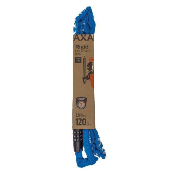 Axa lock cadena rígida 120cm code lock azul (tarjeta)