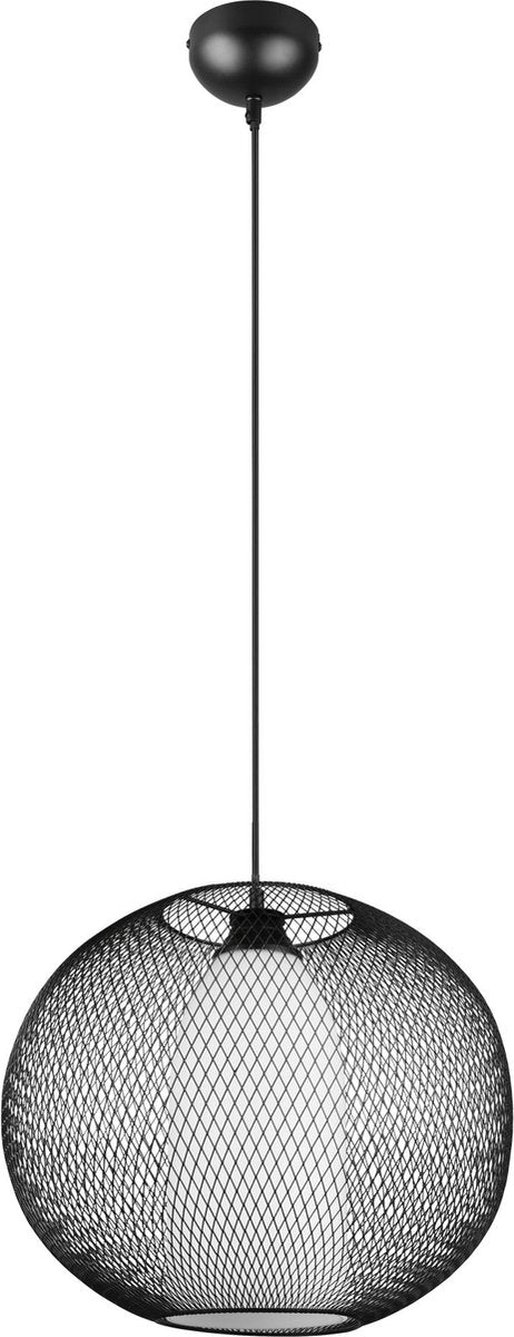 Trio filo - lampada a sospensione - nero opaco - escl. 1x e27 4,9 w - montaggio a soffitto - regolabile in altezza