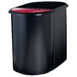 Pattumiera coperchio nero rosso 20 e 9 l