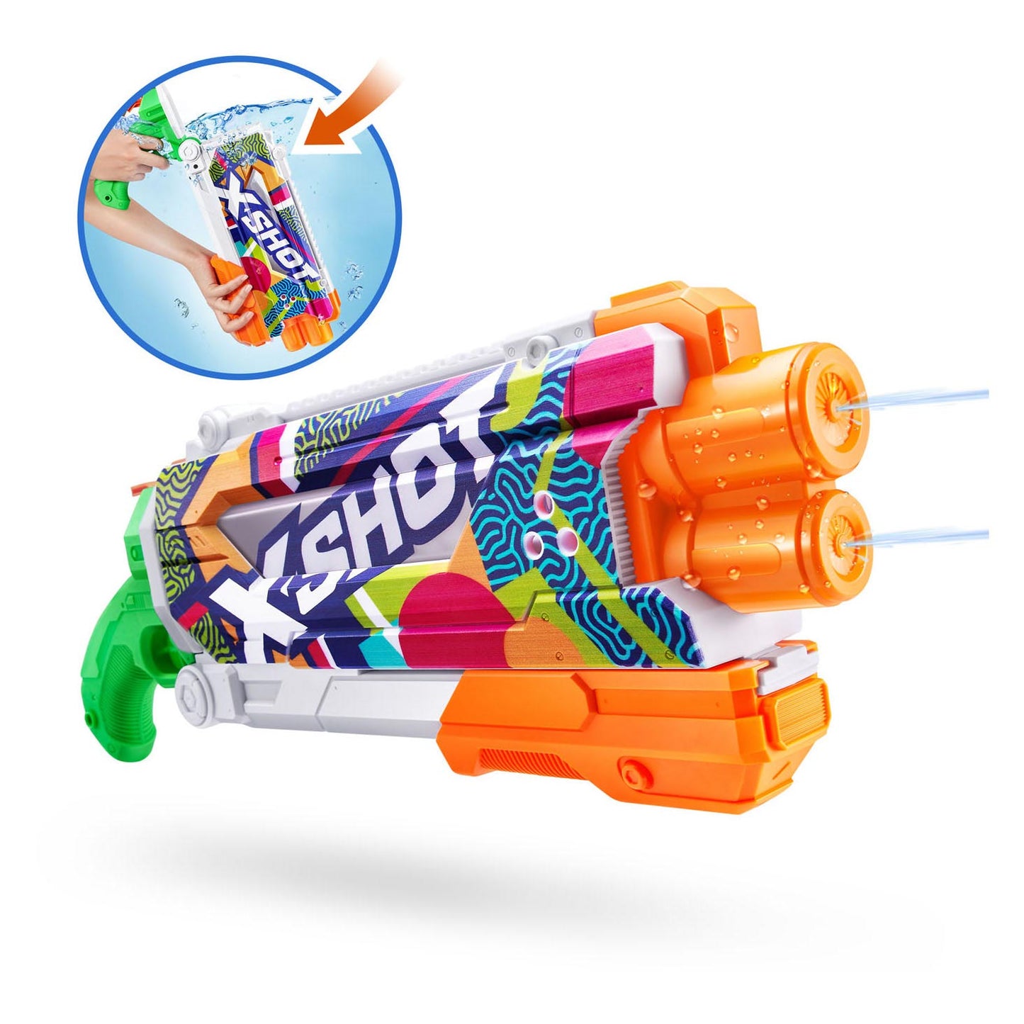 Zuru X-Shot Water Gun Fast Skins Pump Action, 500 ml