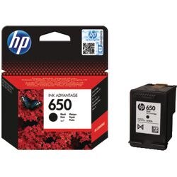 Cartucho de tinta hp cz101ae 650 negro