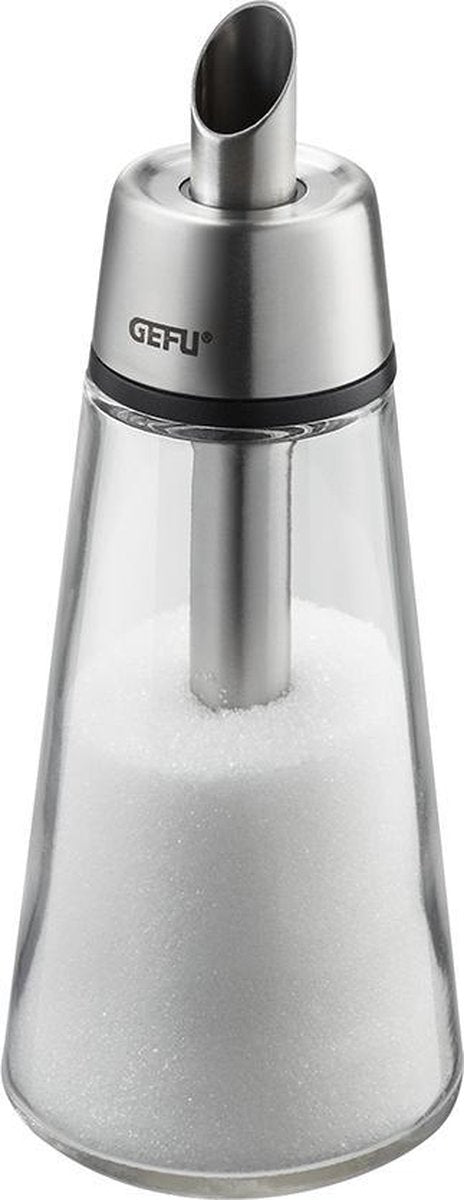 Gefu brunch suikerstrooier – 250 ml – rvs glas – voor suiker, kaneel en cacao