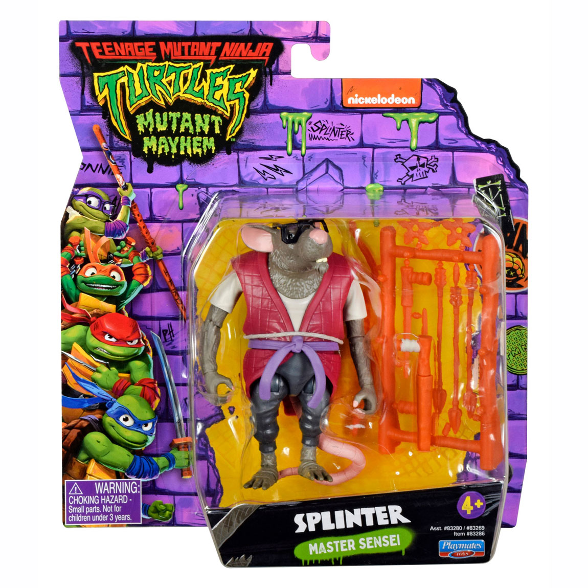 Boti adolescente mutante tortugas ninja reproducir figura splinter sensei