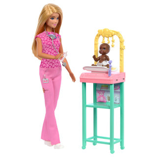 Set da gioco Barbie Baby Doctor in carriera con bambola