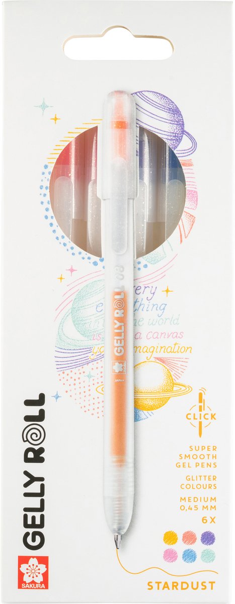 Sakura • gelly roll stardust retráctil set 6uds