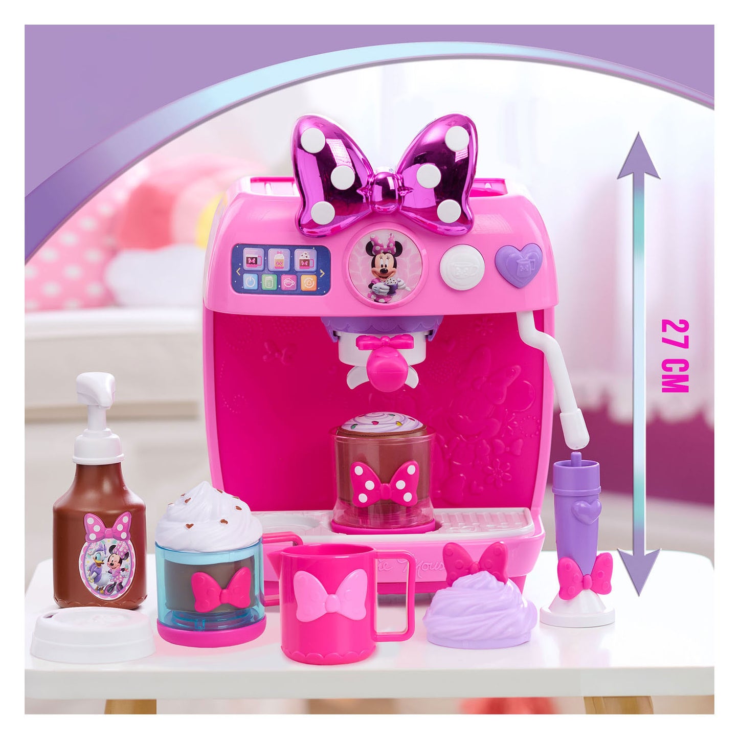 Set macchina da caffè Spectron Disney Minnie Mouse con suono luminoso - 10 pezzi.
