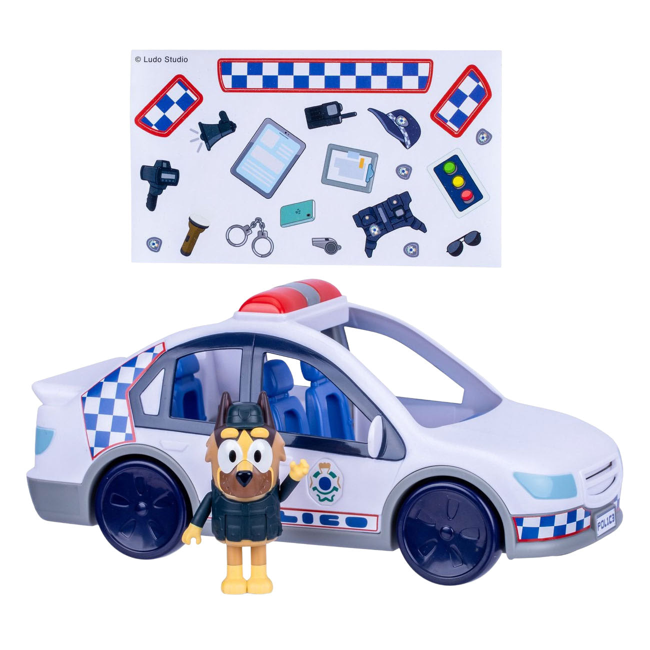 Auto della polizia Spectron bluey con suono leggero