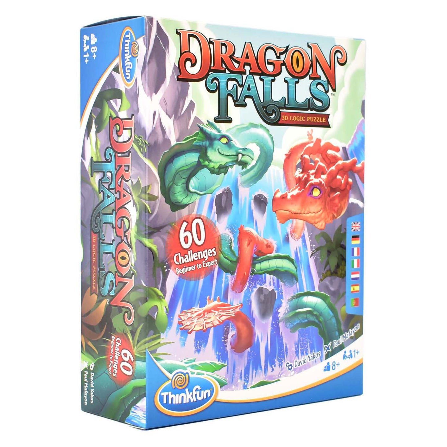 Thinkfun dragon falls Puzzle 3D pensante, 60 sfide