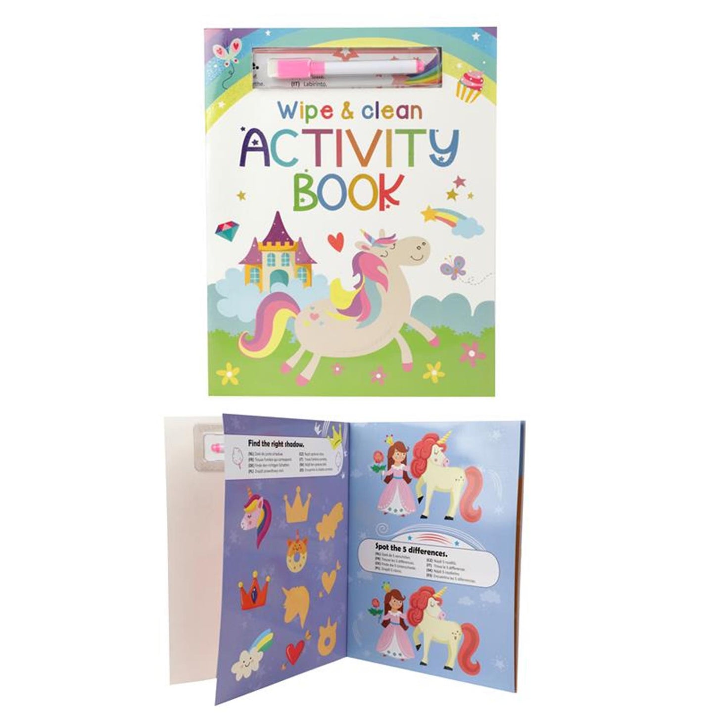 Toi-toys cuaderno de actividades reutilizable unicornio