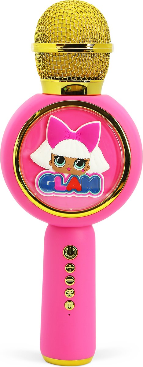 Otl technologies lol surprise - draadloze karaoke microfoon voor kinderen - oplichtend led display - speaker - stemvervorming