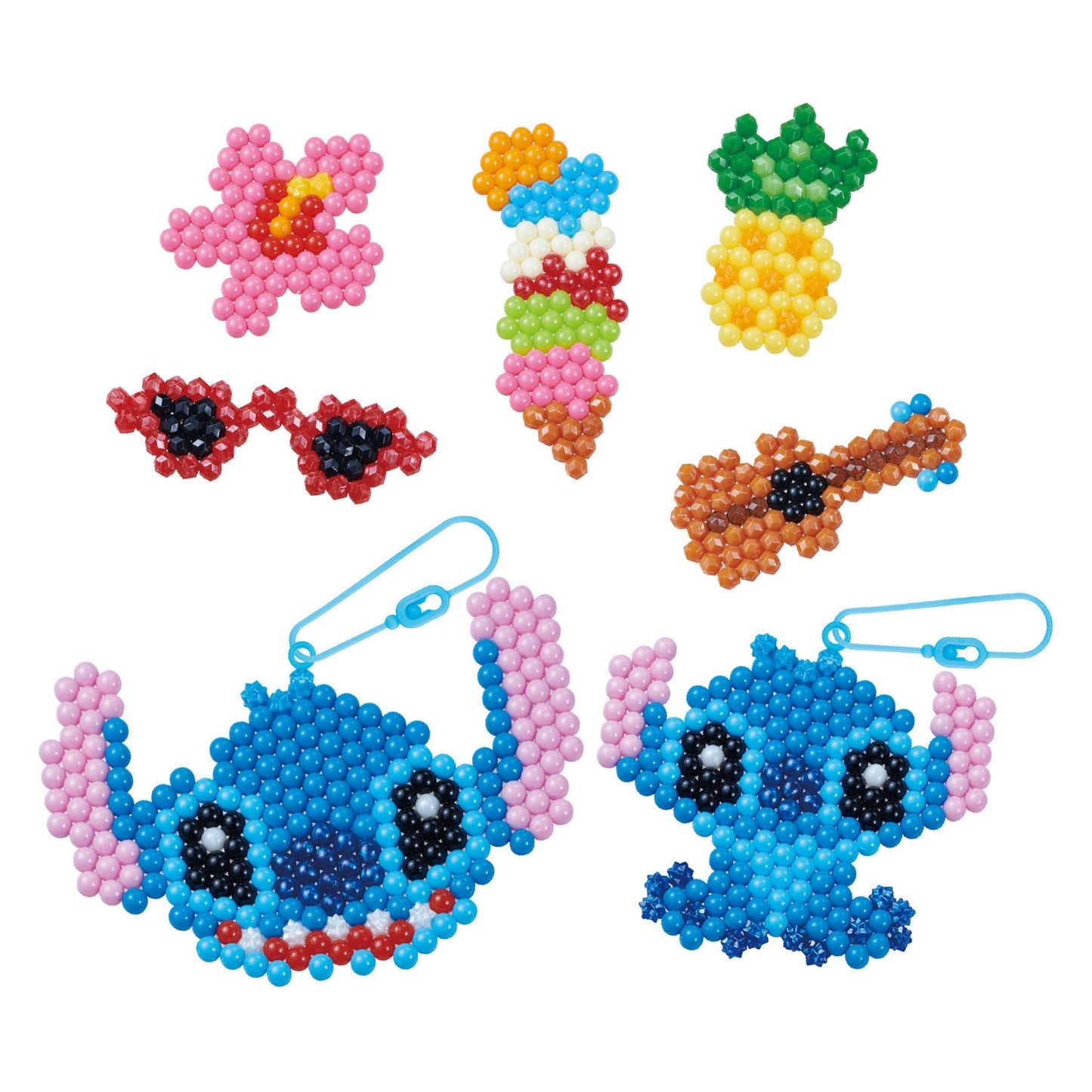 Set portachiavi Aquabeads Stitch (700 perline) set artigianale - perline che si attaccano con l'acqua