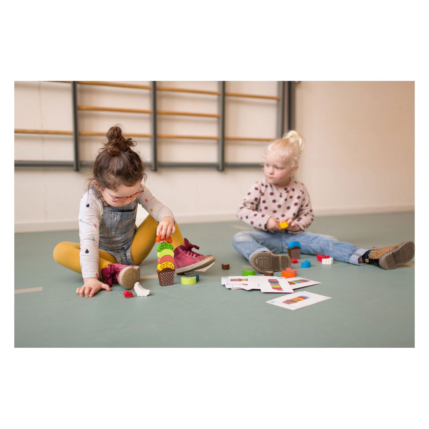 Bs toys ijs creaties hout - balans en stapelspel