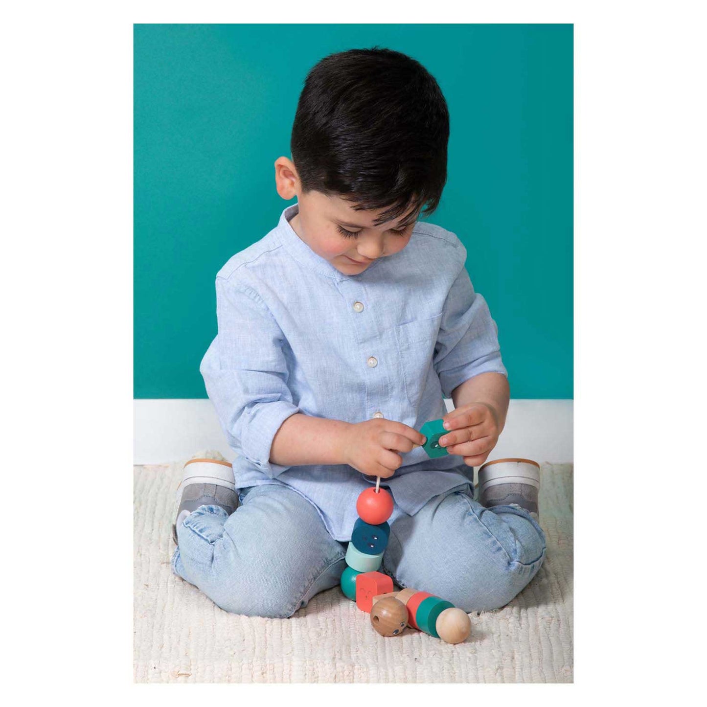 Bs toys cuentas de madera junior - 13 uds.
